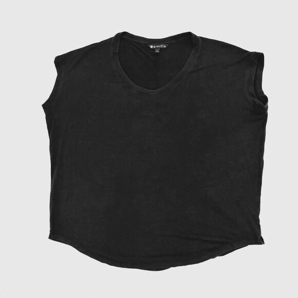 Athleta Tops - Athleta Women's Scoop Neck Black Short Sleeve Tee Shirt Size Large Athleisure